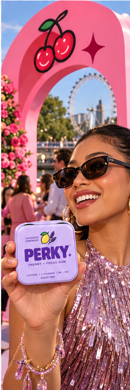 BRAND COLLABS featuring Lavender Lemonade PERKY gum
